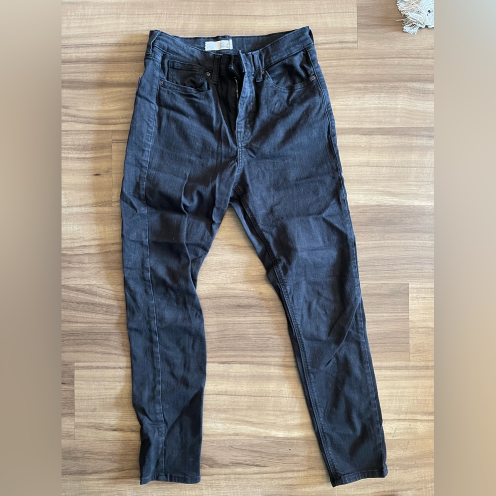 Topshop black high waisted skinny jeans